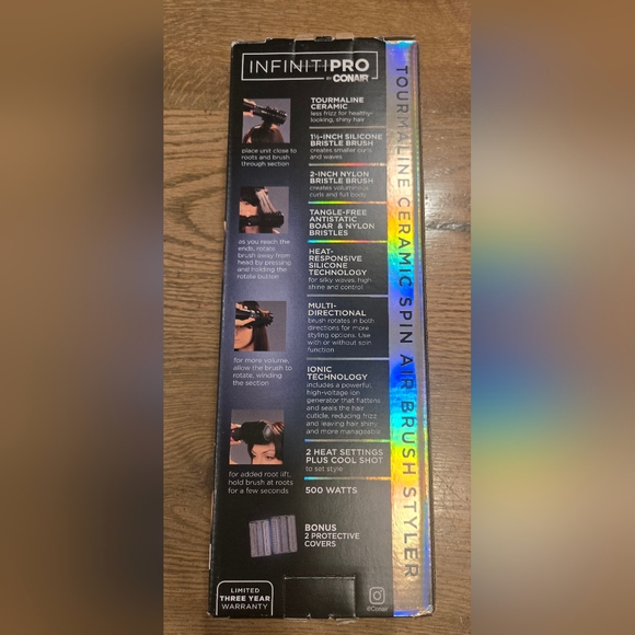 Infinity Pro by Conair Ceramic Air Brush Spin Styler - Picture 6 of 8